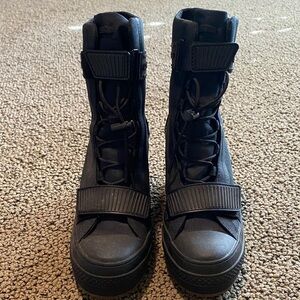 Converse Black Combat Boots for Women